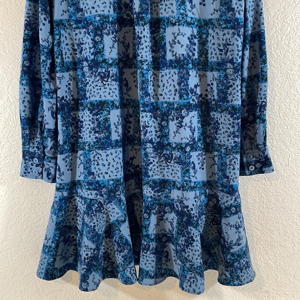 TUCKERNUCK Trellis Vine Crepe Callahan Shirt Dress With Pockets Size XS - Picture 9 of 14